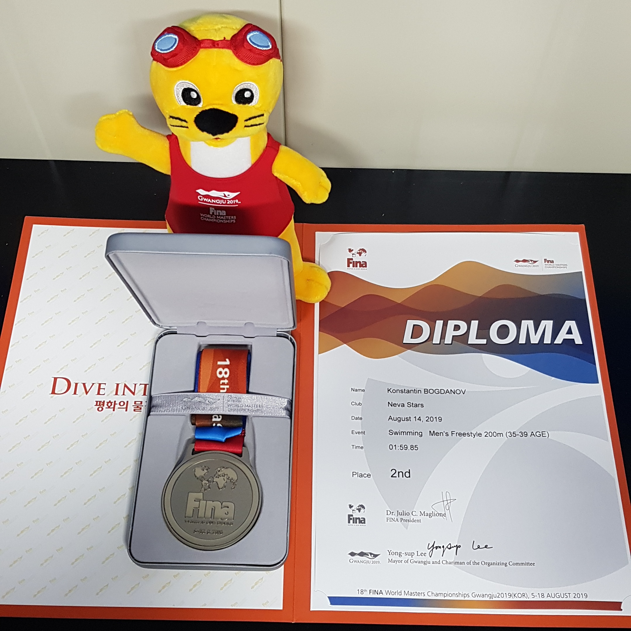 WORLD MASTERS CHAMPIONSHIPS GWANGJU 2019 DenSI swimming club